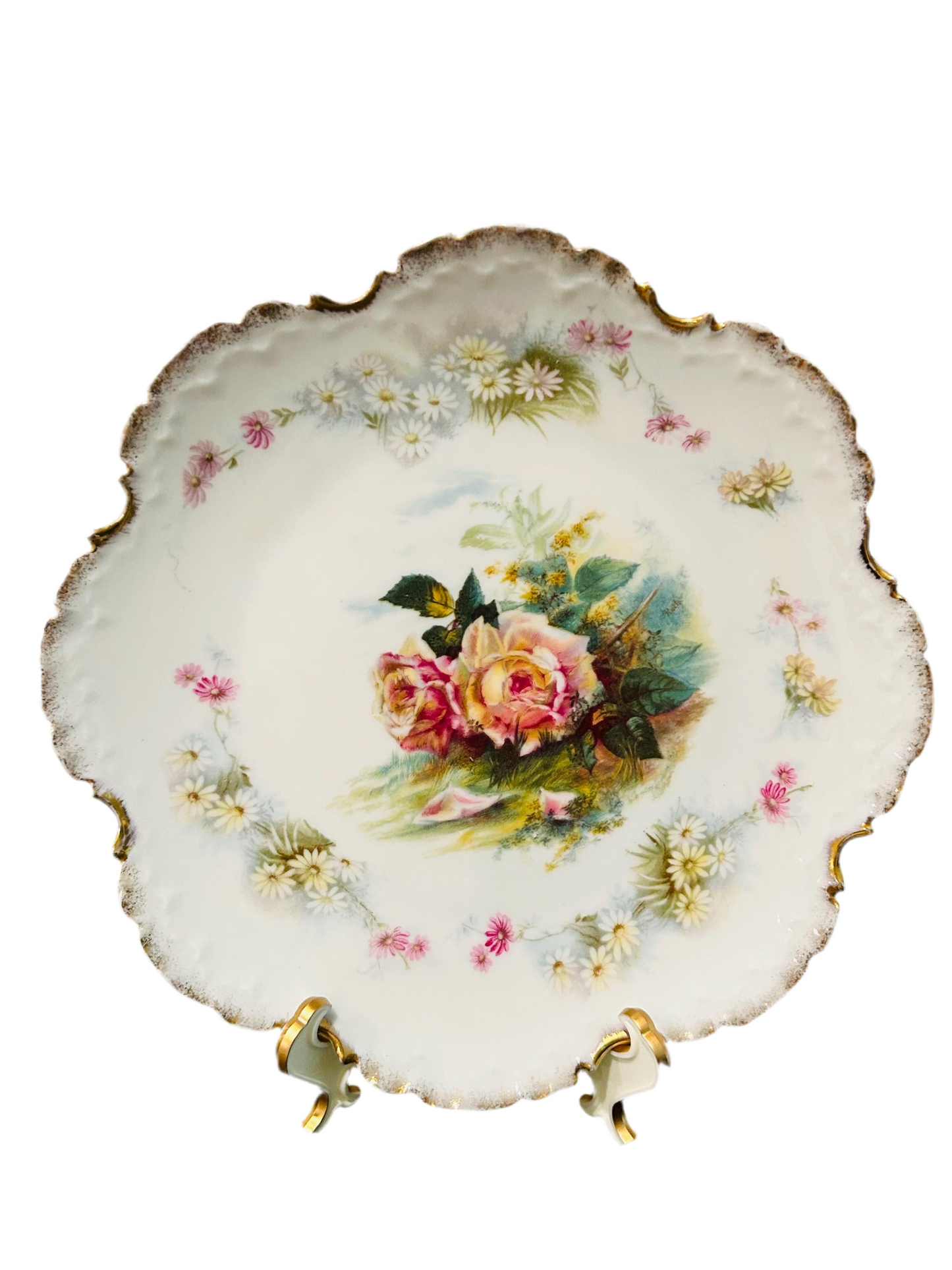 Antique Rosenthal Monbijou Handpainted Scalloped Plate