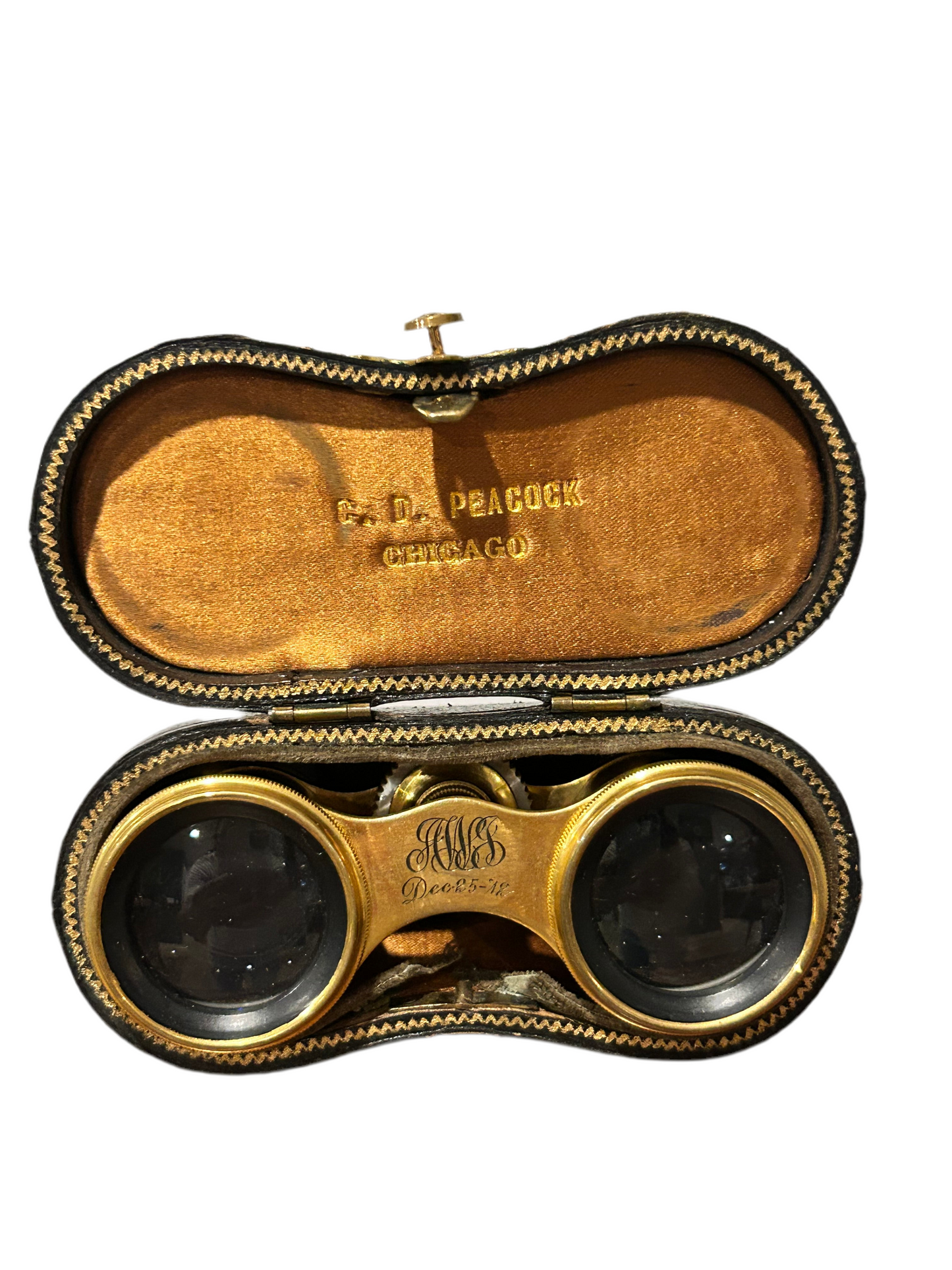 Lemaire Fabi Paris mother of pearl opera glasses with case