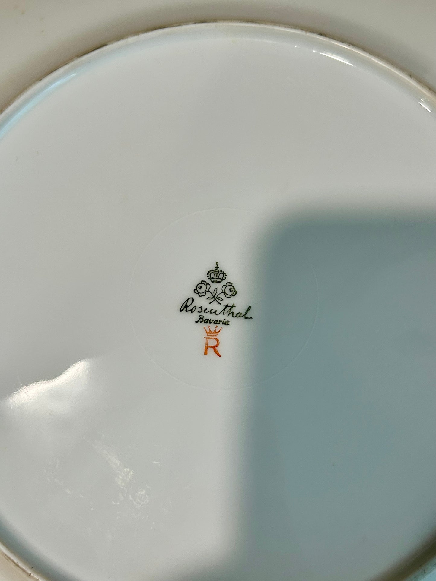 Vintage Rosenthal Floral Porcelain Plate with Gold Gilding & Cobalt Blue