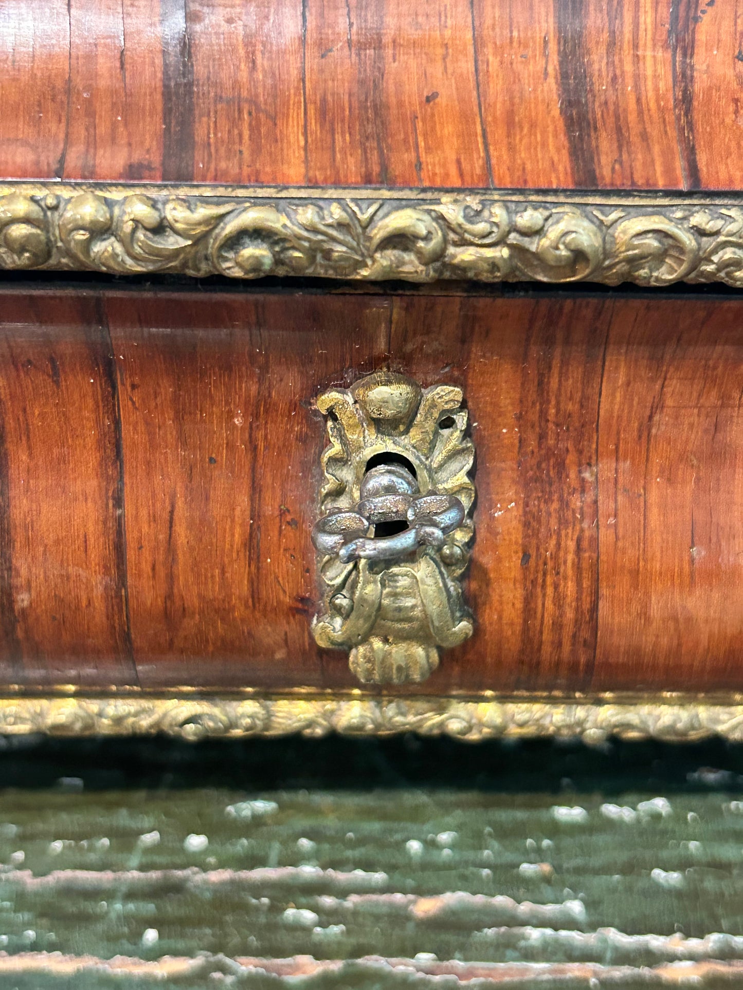 Napoleon III Antique Marquetry Box with Sevres Porcelain Plaque & Bronze Bird Mounts