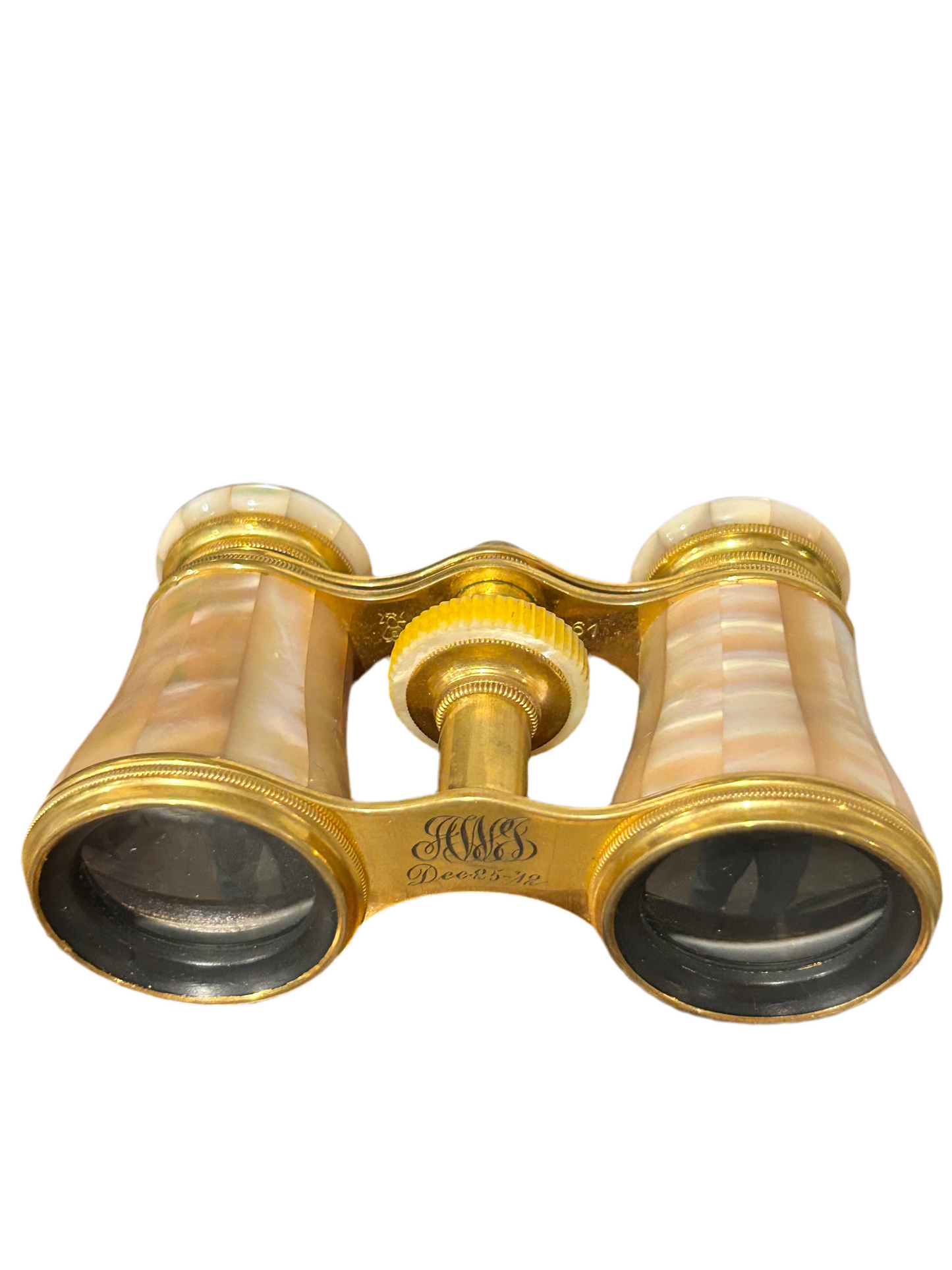 Lemaire Fabi Paris mother of pearl opera glasses with case