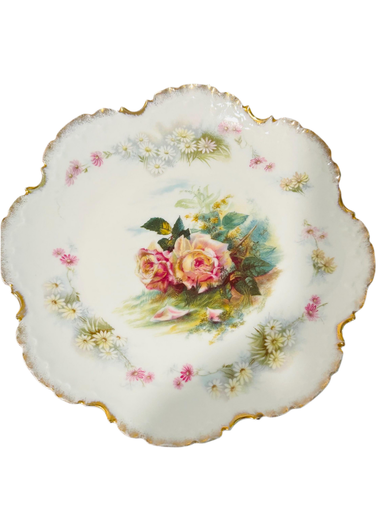 Antique Rosenthal Monbijou Handpainted Scalloped Plate