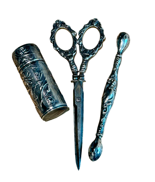 Sterling Silver Antique Sewing Kit