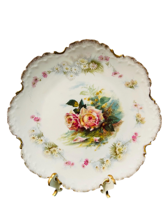 Antique Rosenthal Monbijou Handpainted Scalloped Plate
