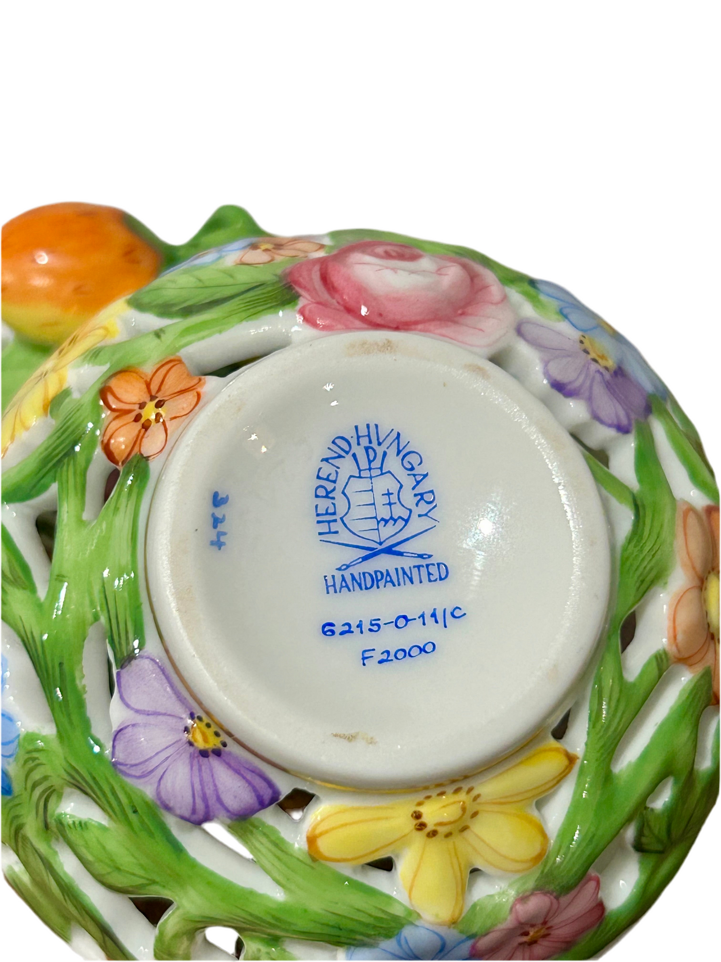 Herend Porcelain Bonbonnière with Strawberry Finial