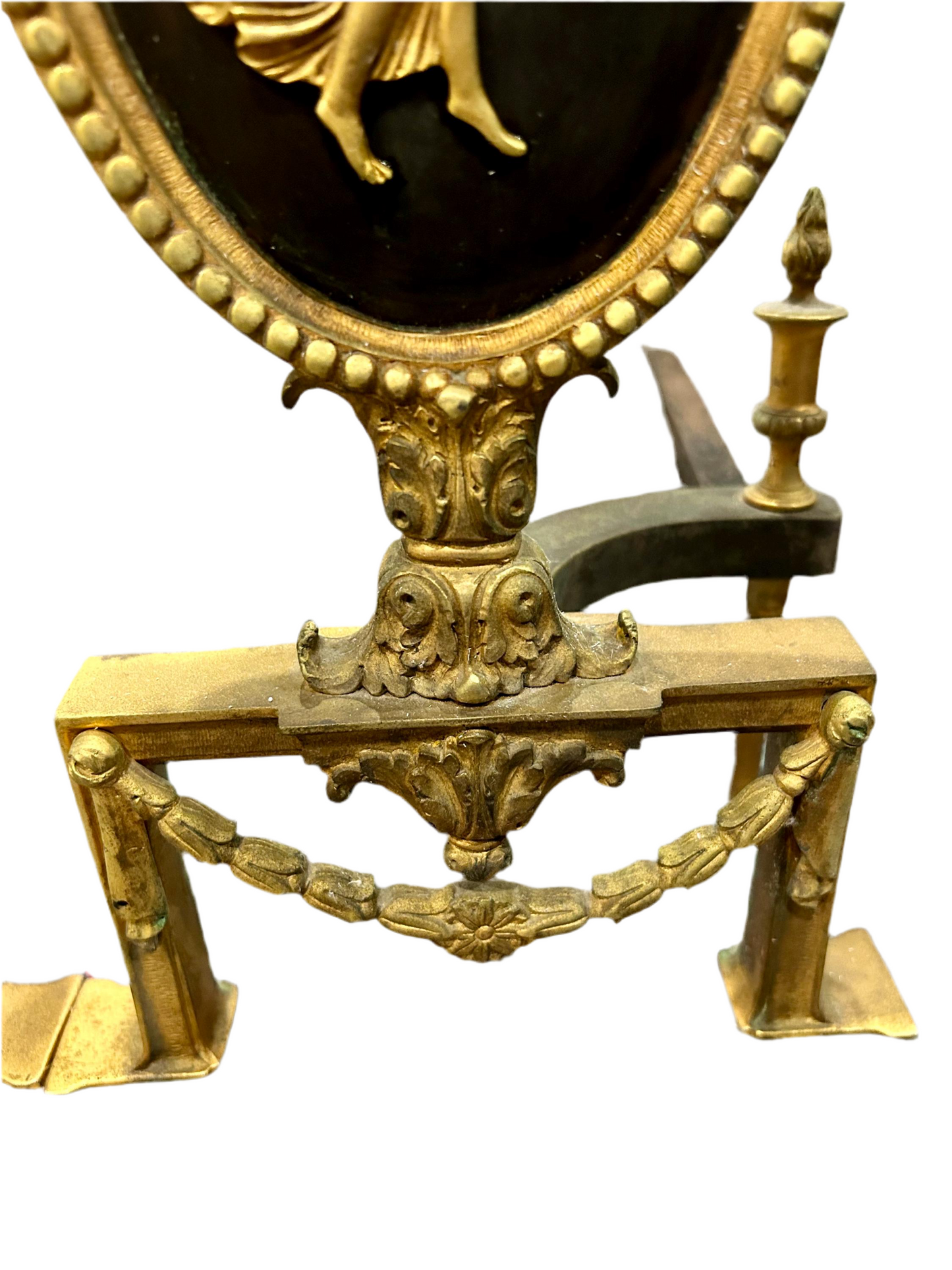 French Louis XVI Style Figural Andirons