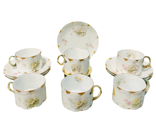 Rare Antique Rosenthal Monbijou Chocolate Cups with Saucers