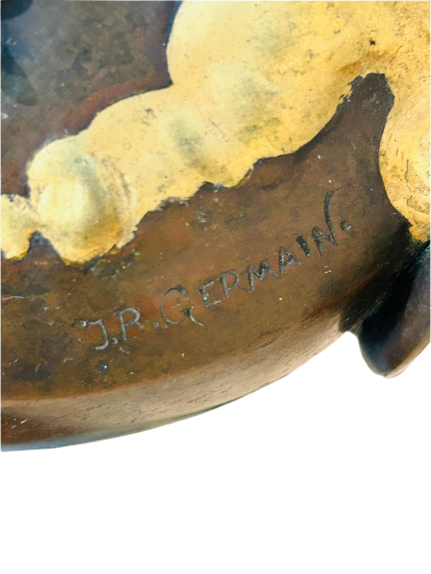 Jean-Baptiste Germain Signed Belle Epoque Bronze Vase Circa 1900