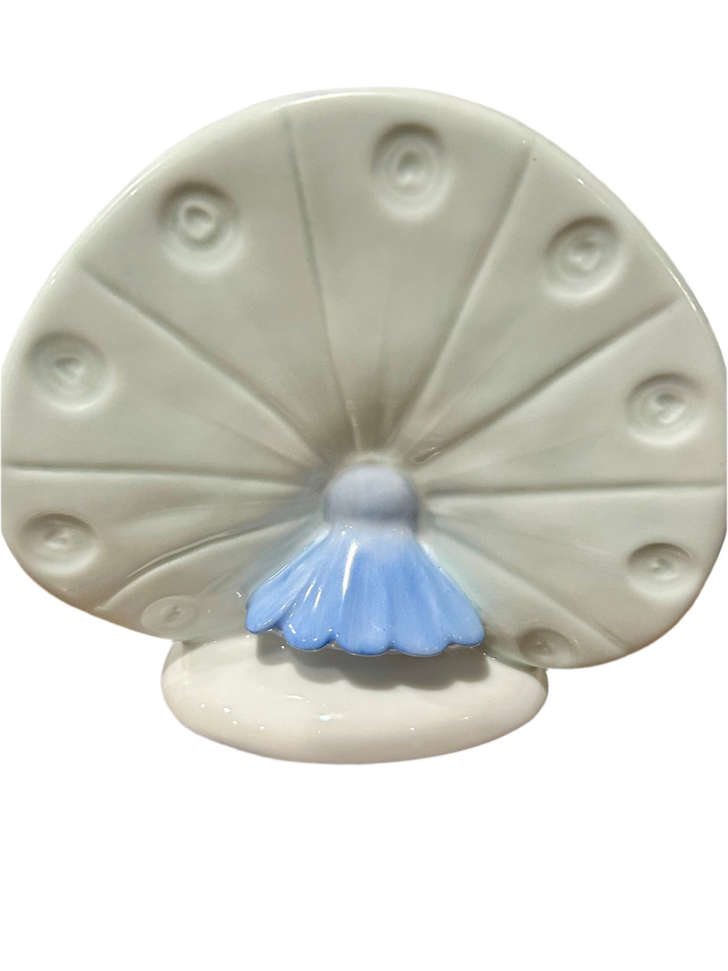 Herend Blue Fishnet Peacock Figurine