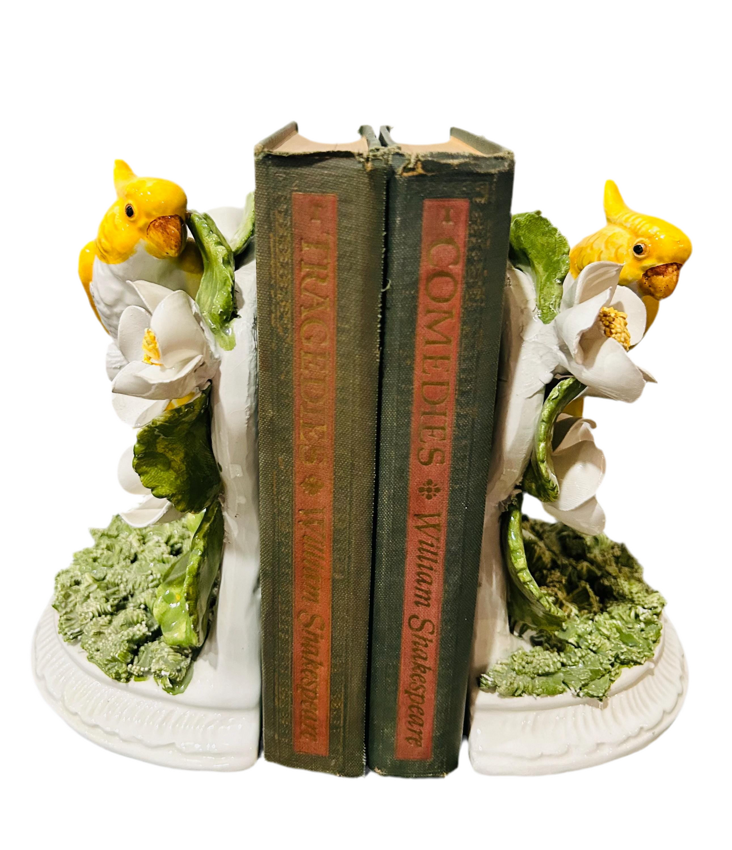 Italian Ceramic Bird Bookends