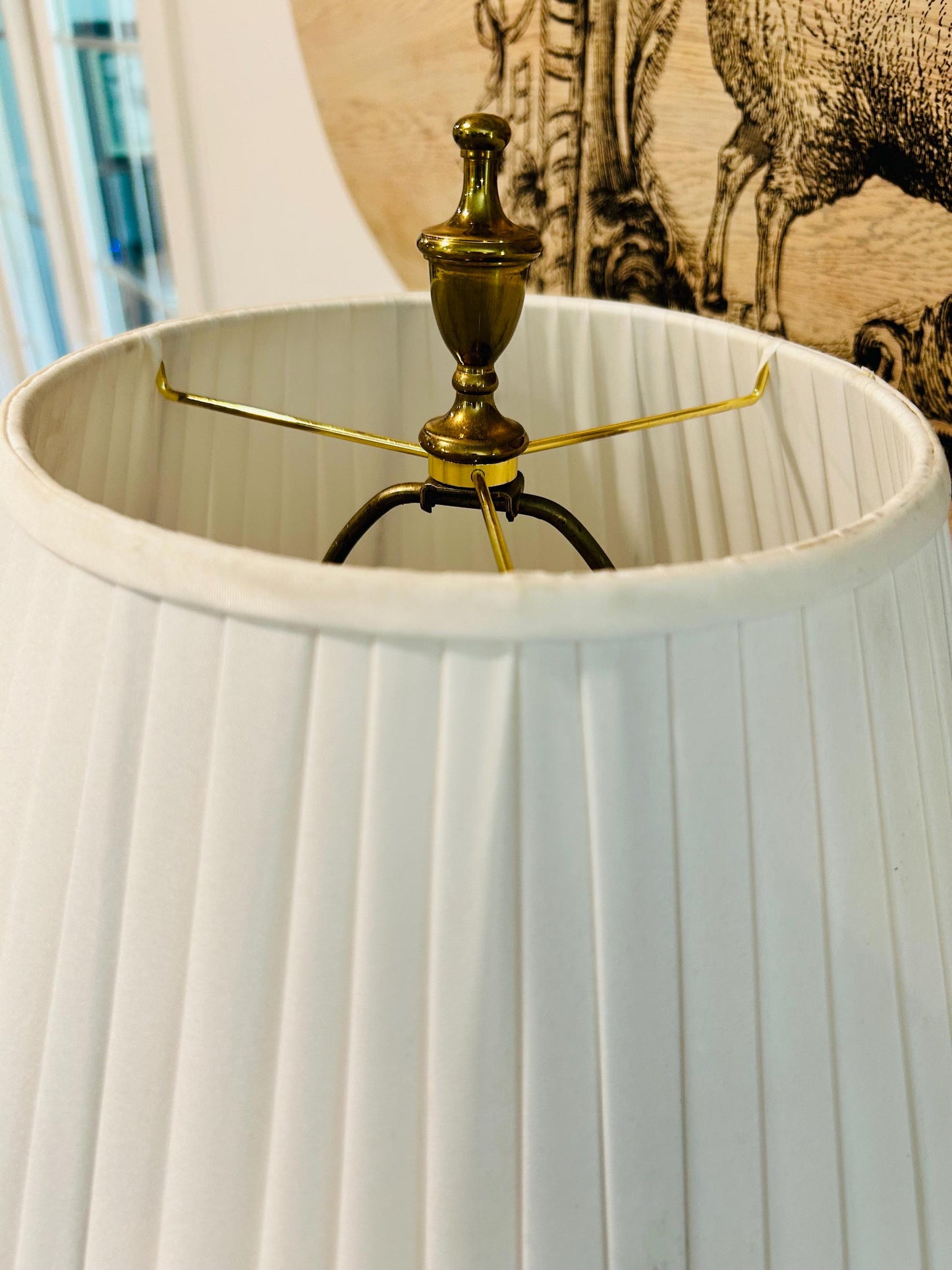 Green Floral Vintage Ceramic Table Lamp
