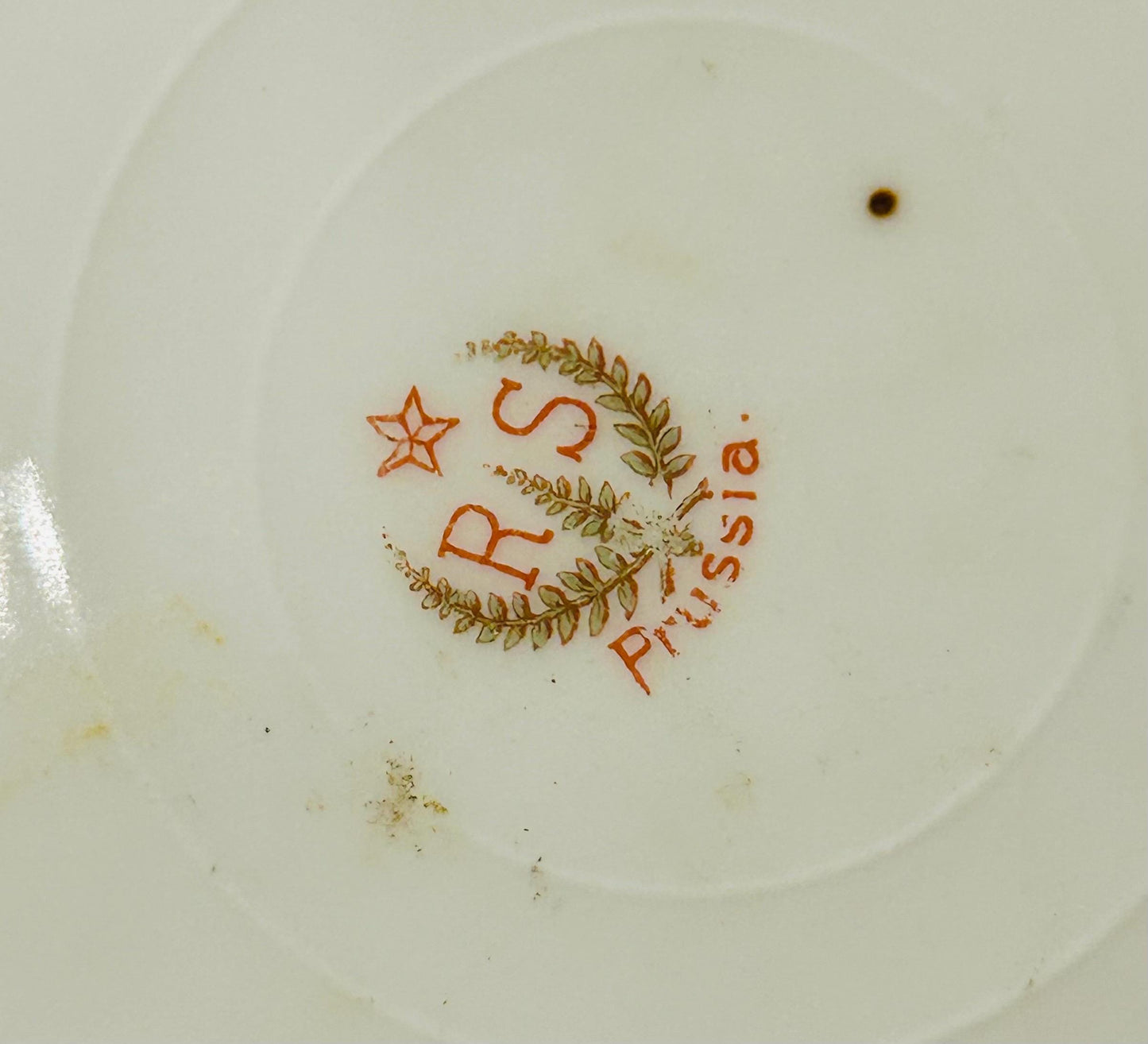 Swan Cake Plate Stamped R.S. Prussia